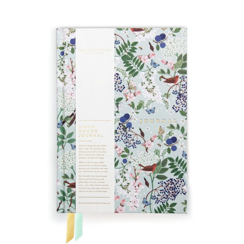 Linen Bound Journal - Sparrows
