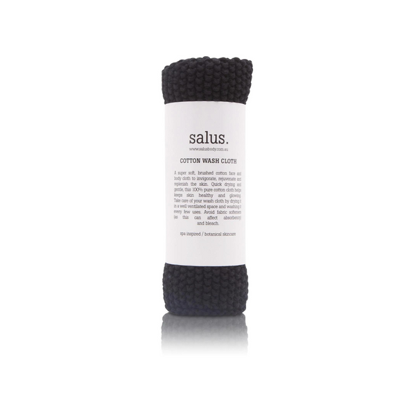 Cotton Wash Cloth - Black