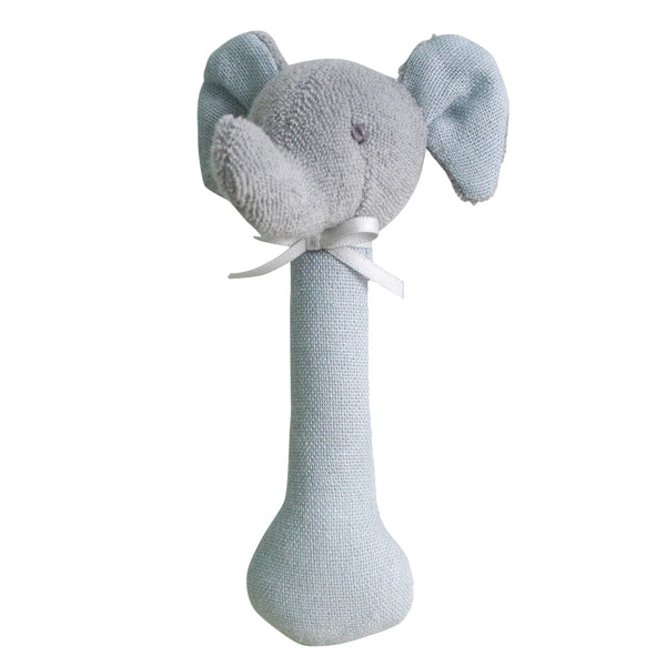 Elephant Stick Rattle Linen Grey