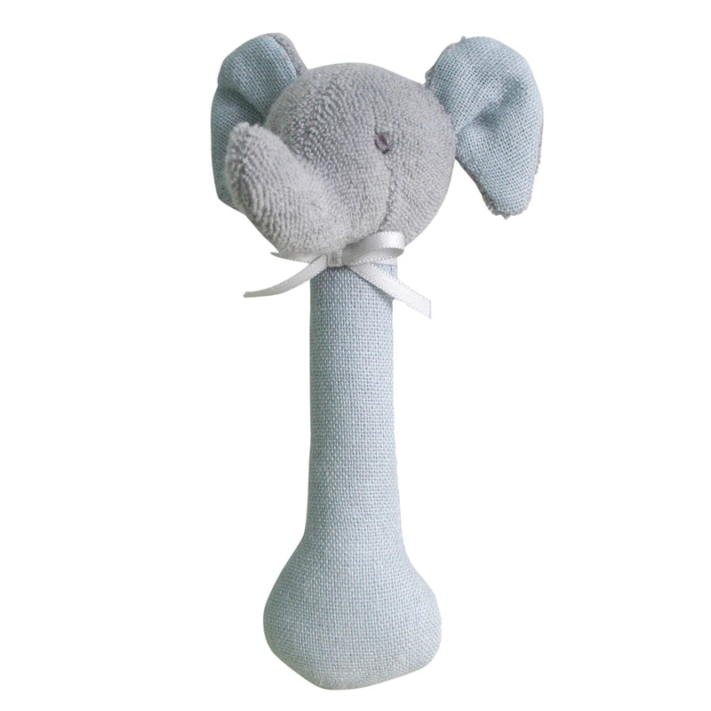 Elephant Stick Rattle Linen Grey