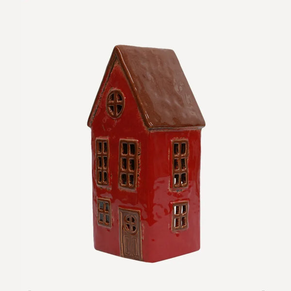 Alsace Tea Light Barn -Red