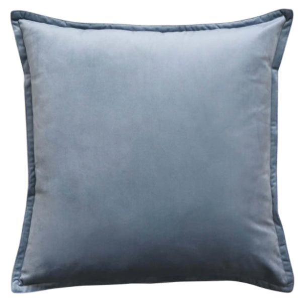 Mira Velvet Light Grey Blue Cushion 50cm