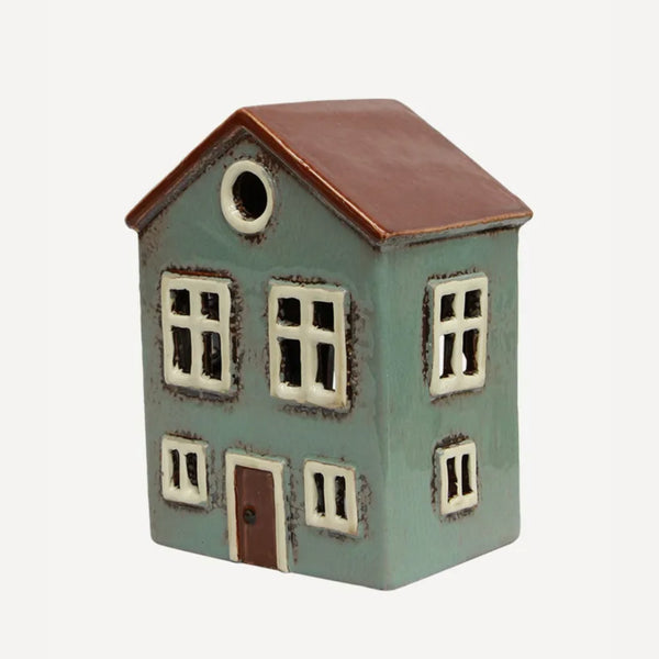 Alsace Tea Light House Blue