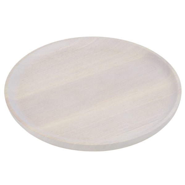 White Wash Round Platter