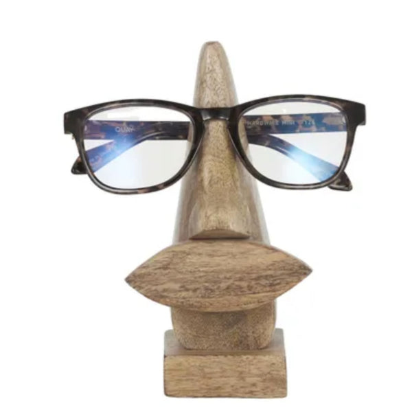 His Wood Glasses Holder 10x17cm Natural