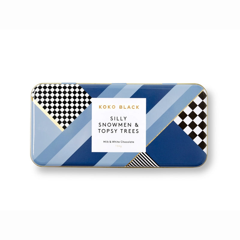 Snowmen & Trees Pencil Tin Milk/White