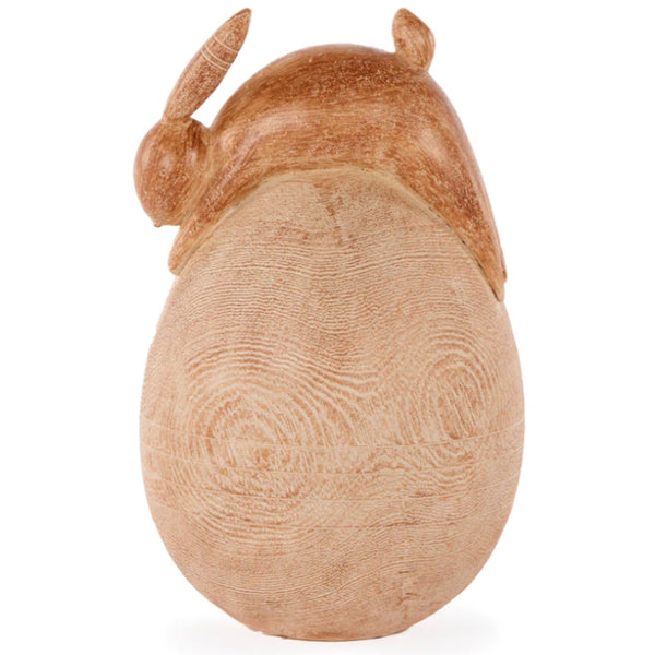 Lying Wooden Bunny Egg