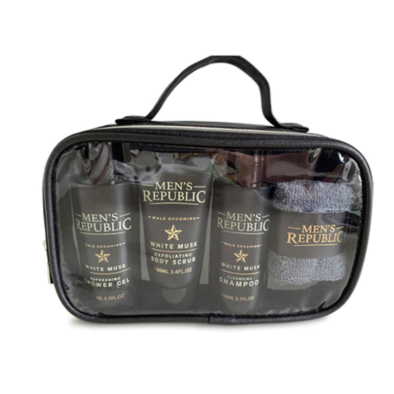 Men's 4pc Shower Cleansing Kit - Carry Bag