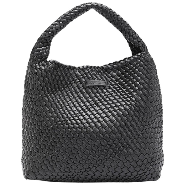 Gabby Woven Shoulder Bag - Black