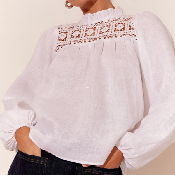 Martha Lace Top - White