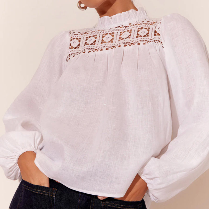 Martha Lace Top - White