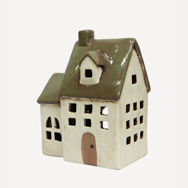Alsace Tea Light Chapel Olive Green