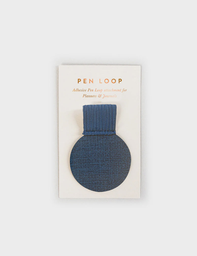 Adhesive Round Pen Holder Loop - Blue