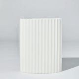 Ripple Oval Vase Snow (L)