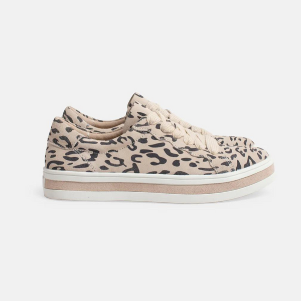 Sass Leather Sneaker - Almond Suede