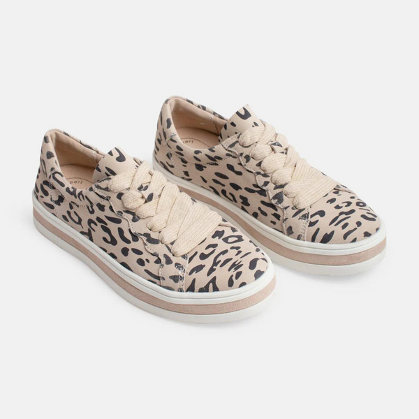 Sass Leather Sneaker - Almond Suede